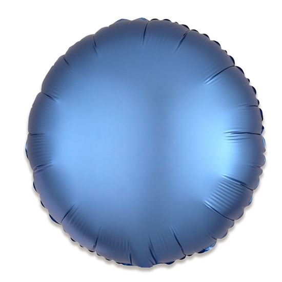 Folieballon rond Azuurblauw