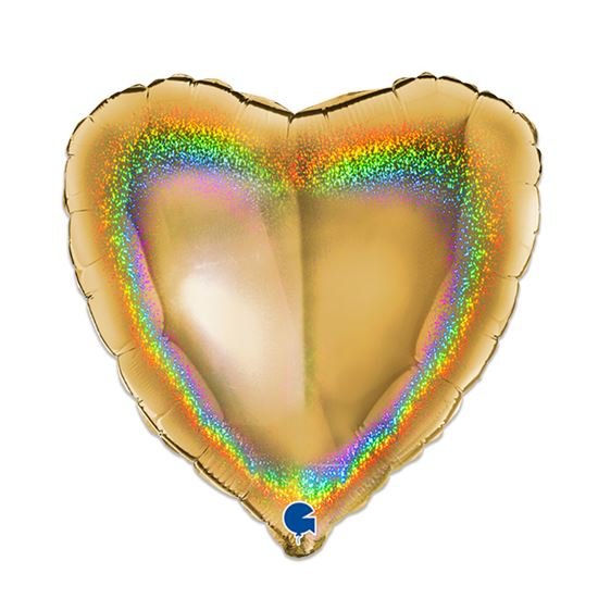 folieballon hart goud