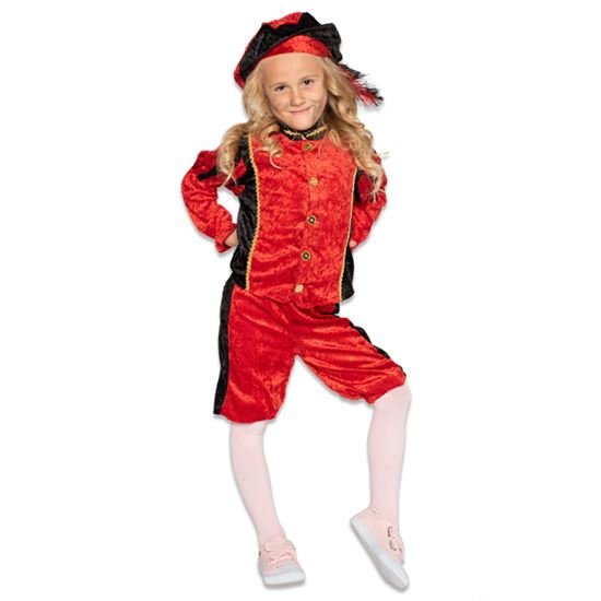 Onvermijdelijk Vader fage dynastie Pieten kostuum kind Rood-Zwart | Feestartikelenshop.com