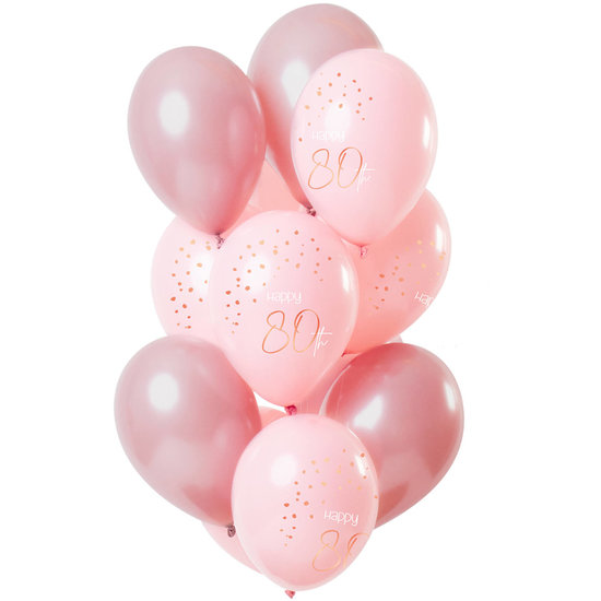 Ballonnen 80 jaar Elegant Blush