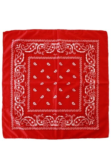 Zakdoek rood met motief