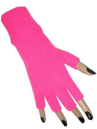 Vingerloze handschoenen roze