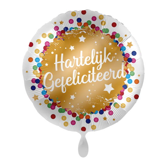 Folieballon Hartelijk gefeliciteerd