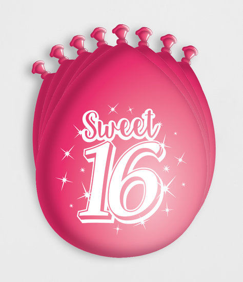 Ballonnen sweet 16 roze