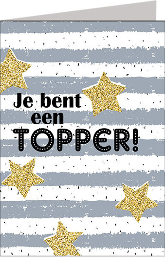 Wenskaart XL Je bent een topper!