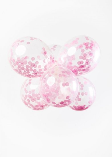 Confetti ballonnen babyroze