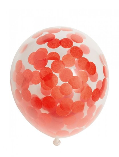 Confetti ballonnen rood