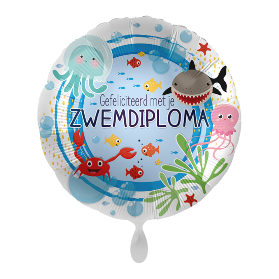 Folieballon Gefeliciteerd met je zwemdiploma