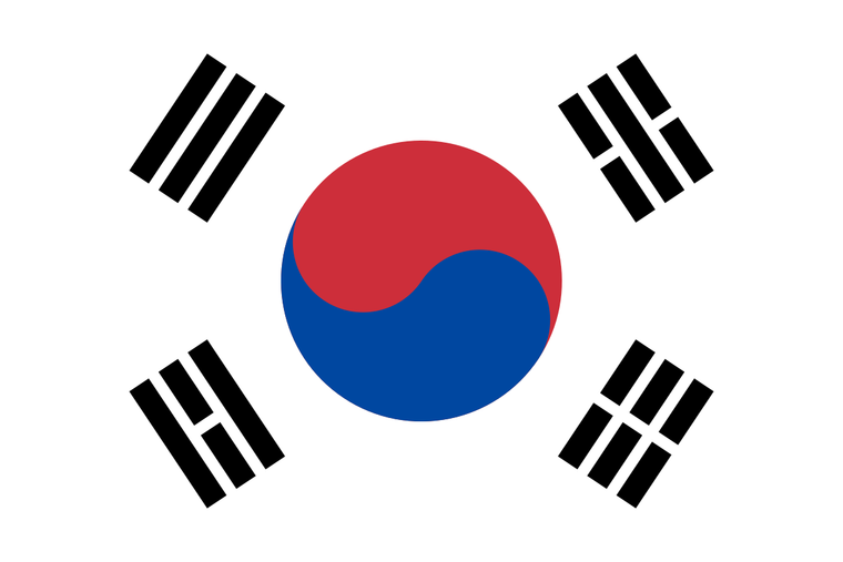 Vlag Zuid-Korea 90 x 150 cm