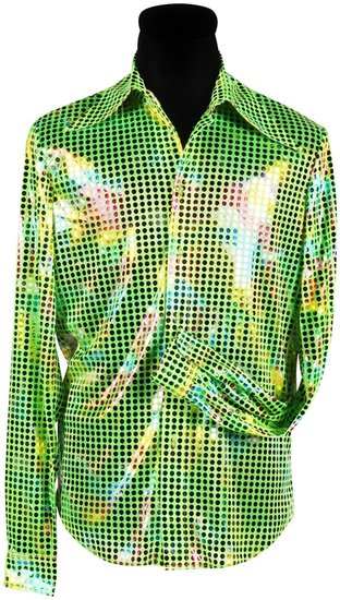 Shirt disco heren groen