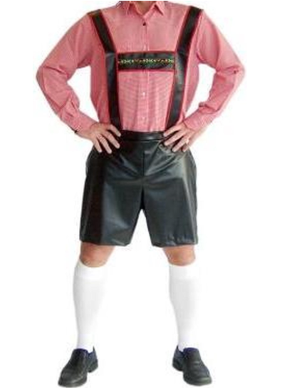 Oktoberfest lederhosen zwart Skai