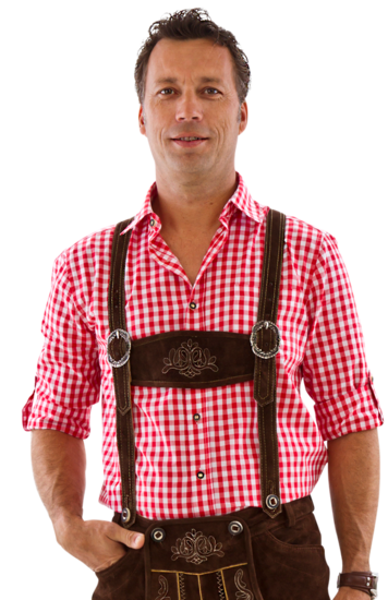 Oktoberfest overhemd rood wit