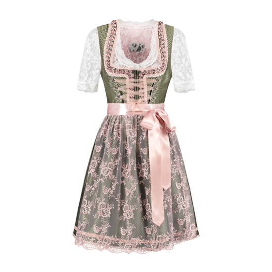 Dirndl groen-oudroze deluxe Star collection