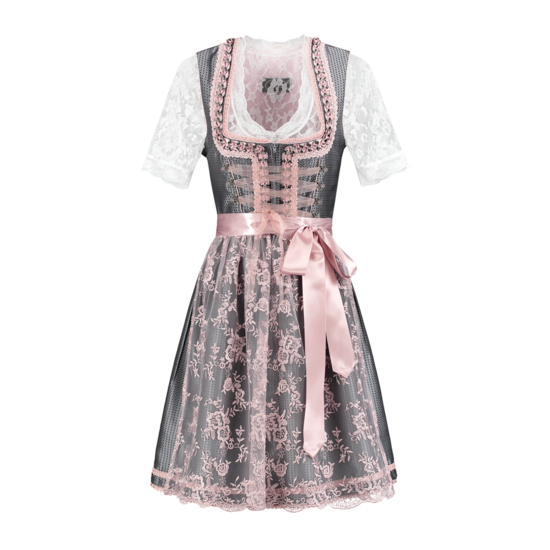 Dirndl Oudzilver-Oudroze deluxe