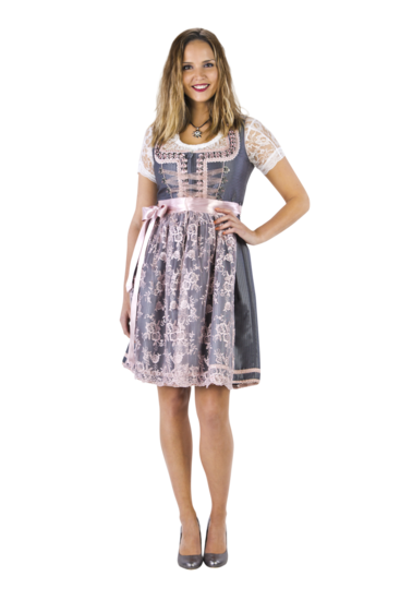 Dirndl Oudzilver-Oudroze deluxe