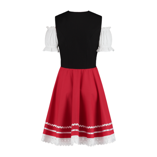 Dirndl Zwart-Rood 2-delig