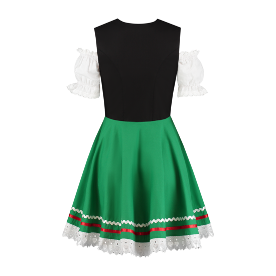 Dirndl Zwart-Groen-Rood