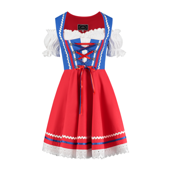 Dirndl Rood-Wit-Blauw 2-delig