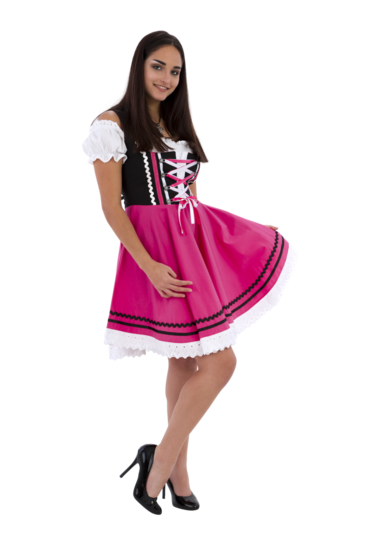 Dirndl Zwart-Roze 2-delig