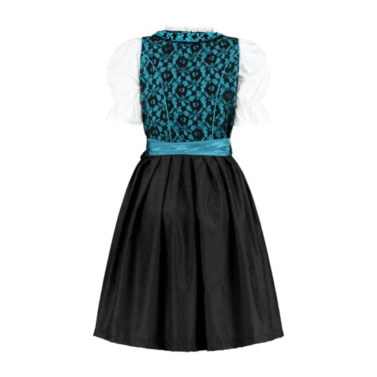 Dirndl Zwart-Blauw 3-delig