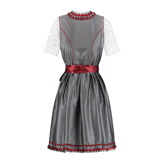 Dirndl Oudzilver-Boredeaux deluxe