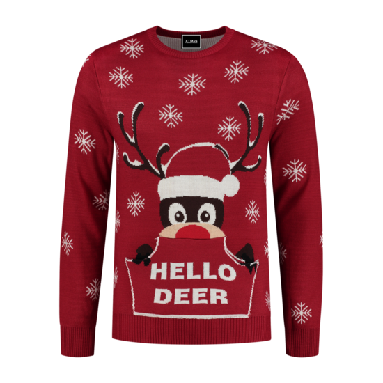 Foute Kersttrui Rudolph Hello Deer