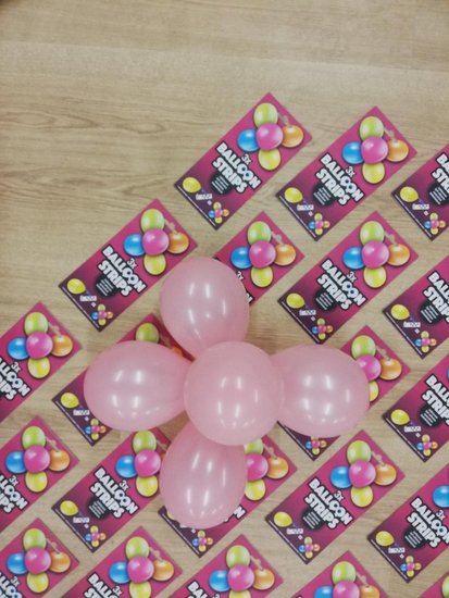 Balloon strips met stick ups 3 x 5 