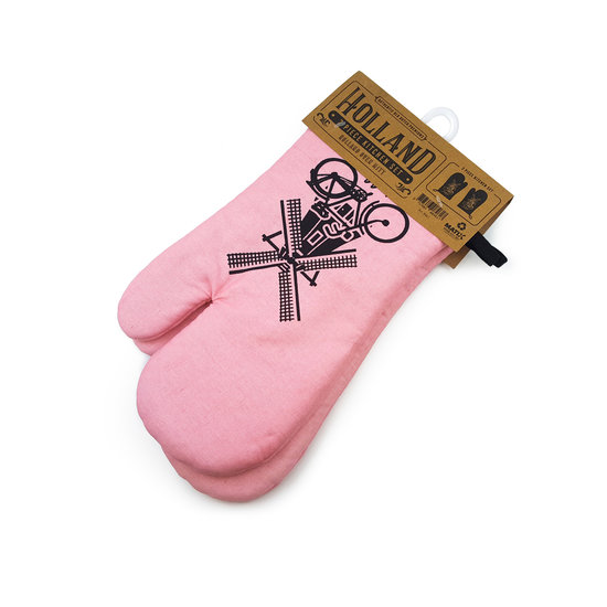 Oven handschoenen Holland roze