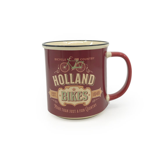 Beker vintage Holland Bike red