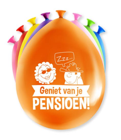 Ballonnen geniet van je pensioen 8 stuks