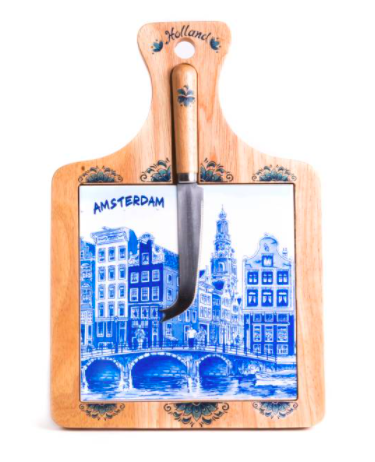 Kaasplank Delftsblauw gracht Amsterdam 