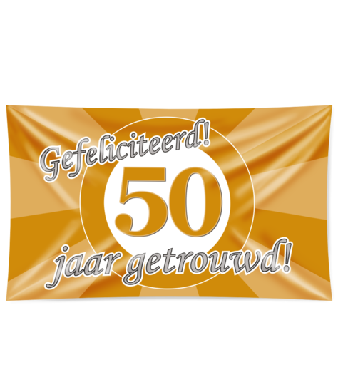 Getrouwd vlag 50 jaar 150 x 90 cm