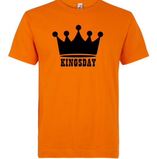 T-shirt oranje kingsday heren
