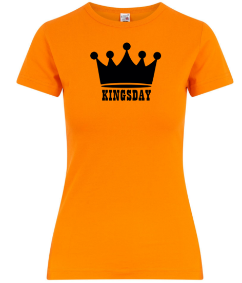 T-shirt oranje kingsday dames