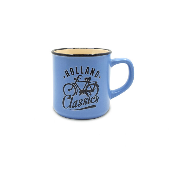 Beker klein Holland blauw fiets