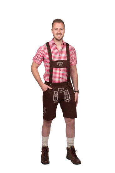 Lederhosen bruin kort model polyester