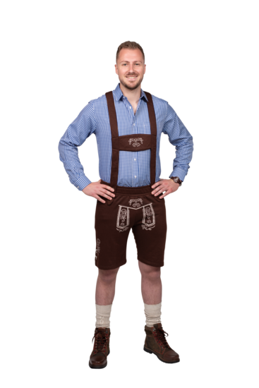 Lederhosen bruin kort model polyester