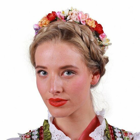 Dirndl haarband mix van bloemen