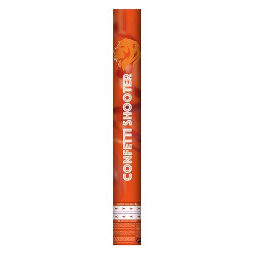 Confetti shooter oranje swirls 40 cm