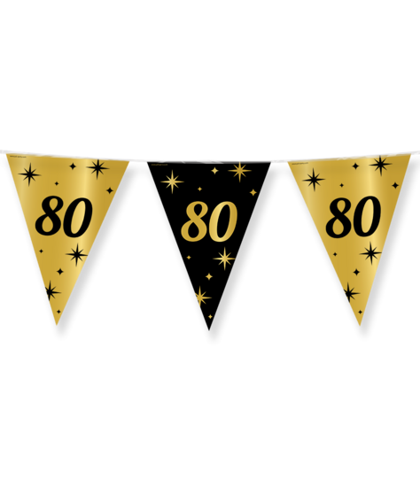 Vlaggenlijn Classy 80 jaar zwart-goud