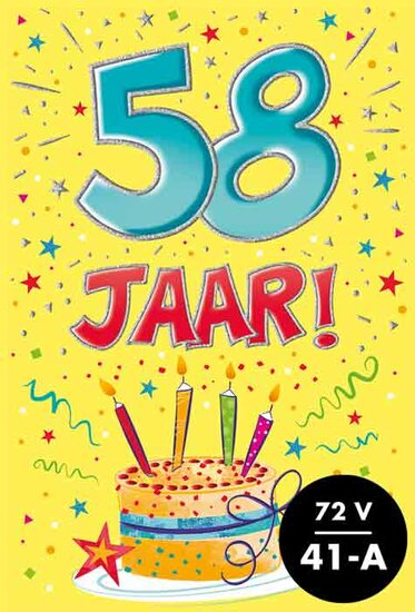 Verjaardagskaart That funny age 58 jaar