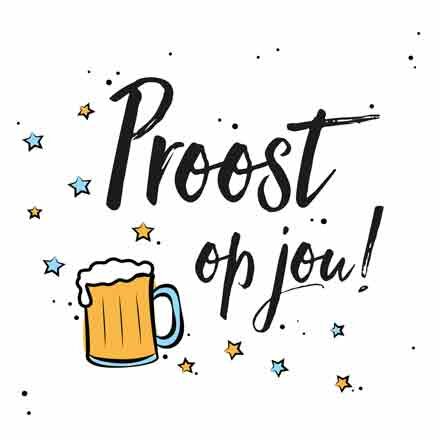 Wenskaart proost op jou