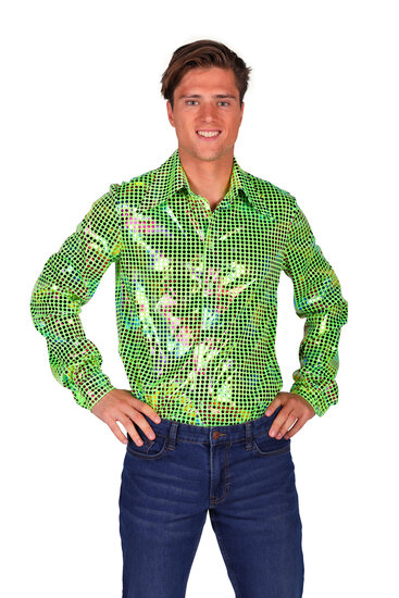 Shirt disco heren groen