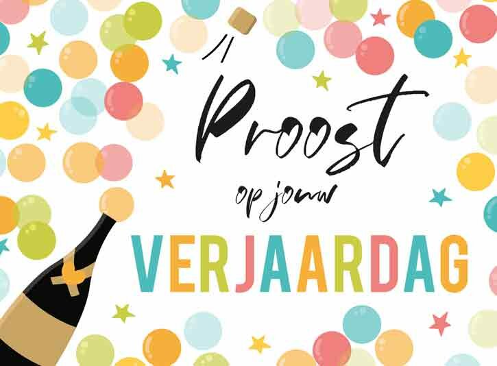 Wenskaart Proost op jouw Verjaardag