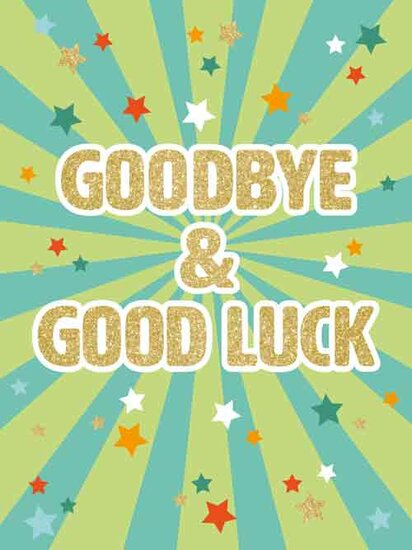 Wenskaart XL Goodbye &amp; Good Luck