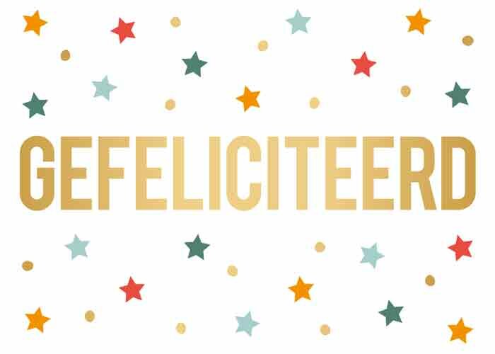 Wenskaart - Daisy - Gefeliciteerd
