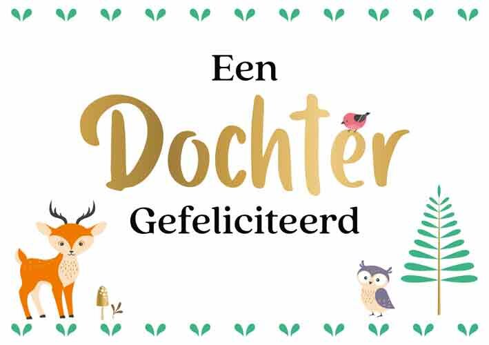 Wenskaart Daisy een dochter gefeliciteerd