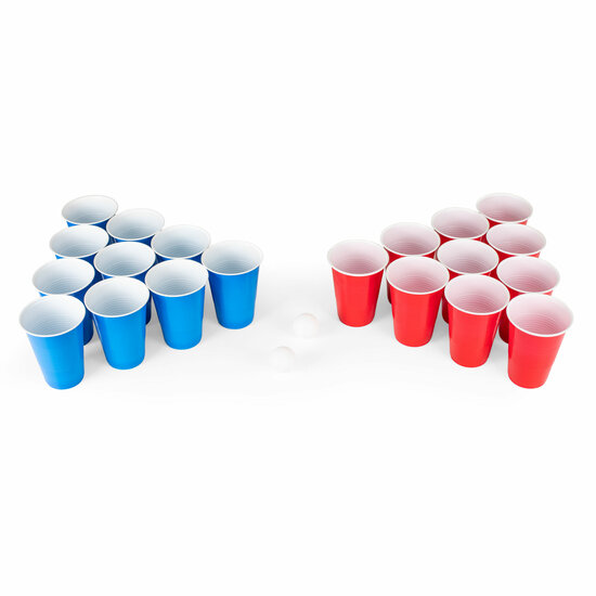 Bier pong set 24 cups red cups