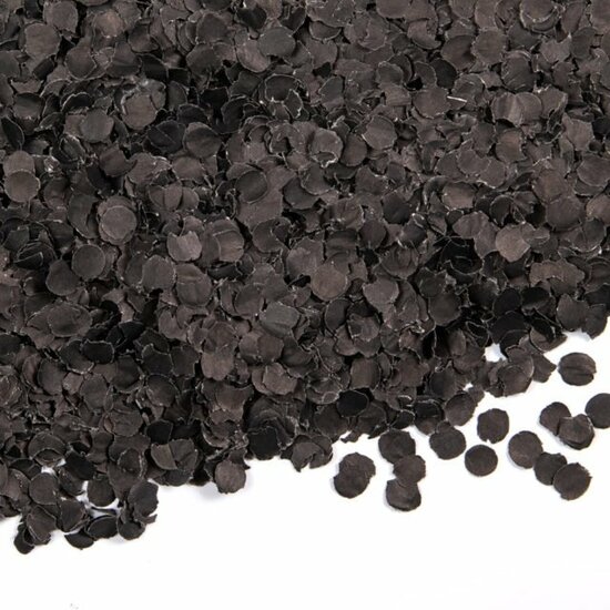 Confetti effen zwart 100 gram