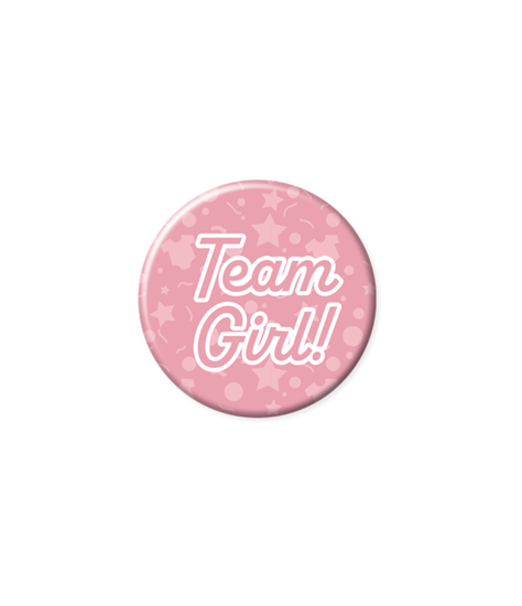 Gender reveal button team girl